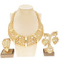 Ensemble de bijoux italien plaqué or grand collier