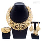 Ensemble de bijoux italien plaqué or grand collier