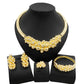 Collier plaqué or Dubai pour femme, ensemble de bijoux, pendentif simple