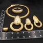 Collier plaqué or Dubai pour femme, ensemble de bijoux, pendentif simple