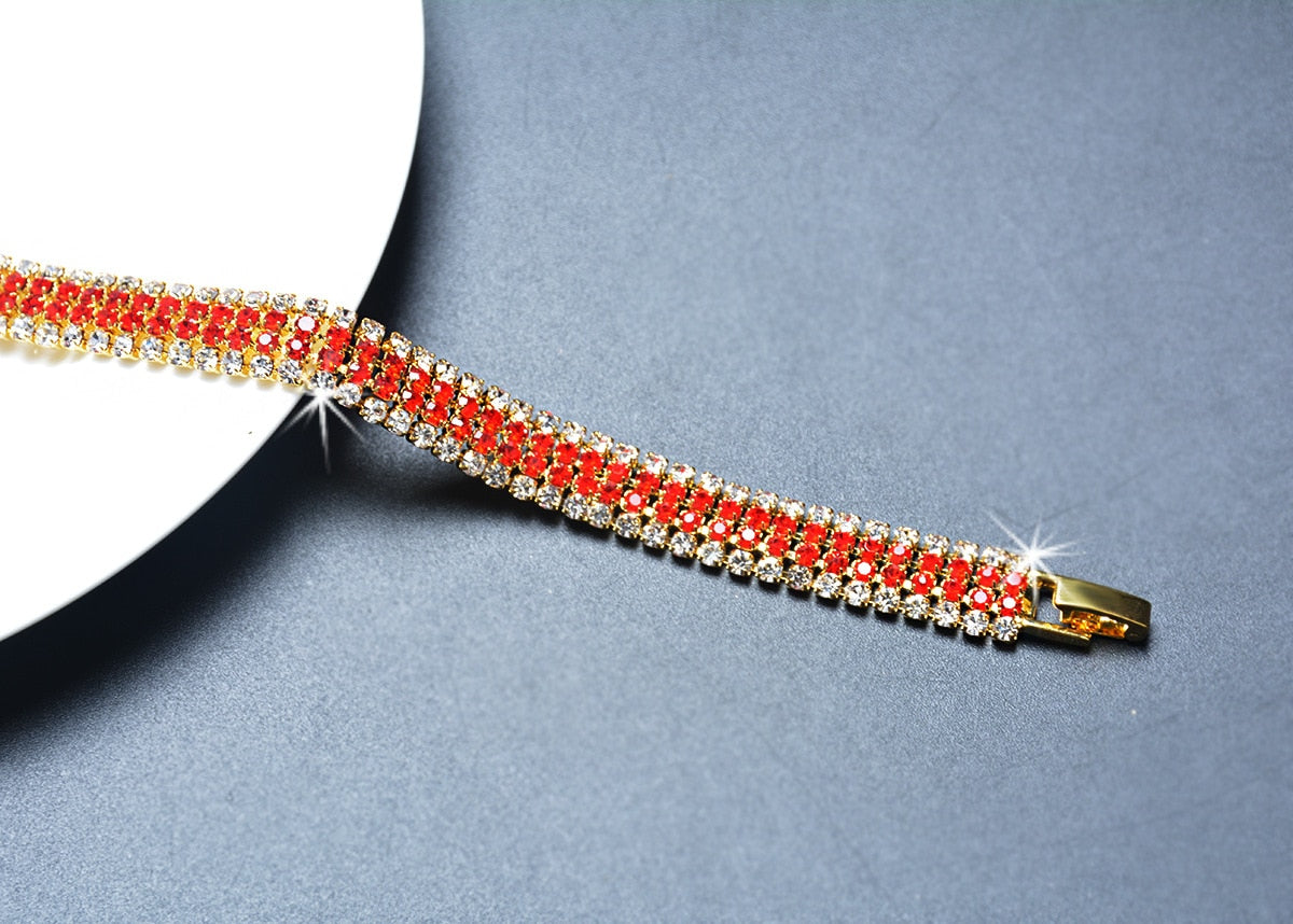 DIWENFU-Bracelets émeraude en or 18 carats pour femme, véritable argent regardé 925, topaze rouge, pierre précieuse, bijoux pour fille