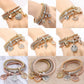 ZOSHI-Bracelets à breloques coeur d'amour en cristal pour femme, plaqué or, théâtre l, bracelets pendentif éléphant, ensemble de bijoux de fête, ensemble de 3 pièces
