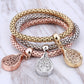 ZOSHI-Bracelets à breloques coeur d'amour en cristal pour femme, plaqué or, théâtre l, bracelets pendentif éléphant, ensemble de bijoux de fête, ensemble de 3 pièces