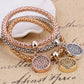 ZOSHI-Bracelets à breloques coeur d'amour en cristal pour femme, plaqué or, théâtre l, bracelets pendentif éléphant, ensemble de bijoux de fête, ensemble de 3 pièces