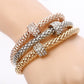 ZOSHI-Bracelets à breloques coeur d'amour en cristal pour femme, plaqué or, théâtre l, bracelets pendentif éléphant, ensemble de bijoux de fête, ensemble de 3 pièces