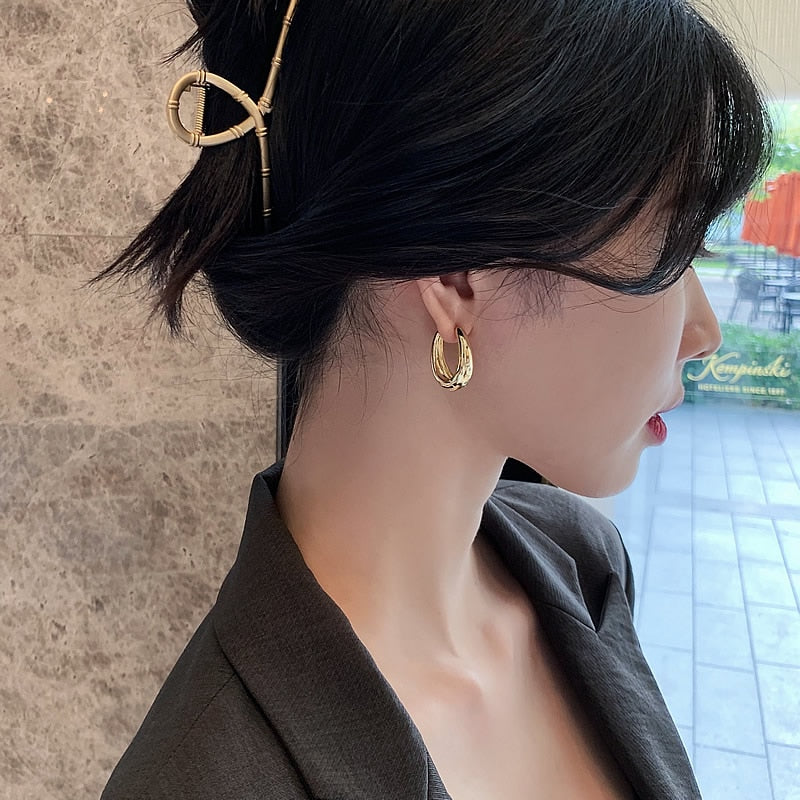 Boucles d'oreilles en or véritable plaqué or 14K, accessoires pour le travail quotidien des femmes