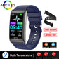 Bracelet connecté ECG + PPG pour hommes, montre intelligente de sport, capteur d'activité physique avec mesure du taux de sucre dans le sang, sans douleur et Non invasif, étanche IP68