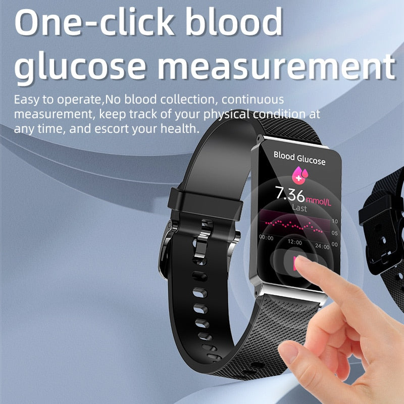Bracelet connecté ECG PPG HRV, 2023 °, capteur d'activité physique avec suivi de la fréquence cardiaque, système de surveillance de la glycémie sans sang, Non invasif