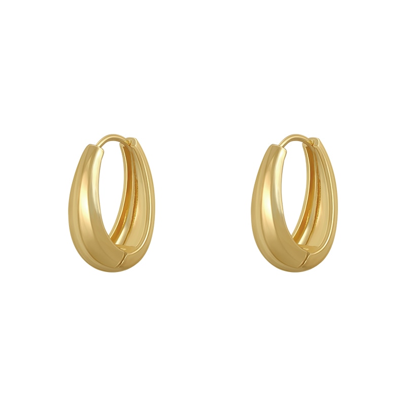 Boucles d'oreilles en or véritable plaqué or 14K, accessoires pour le travail quotidien des femmes