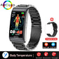 Bracelet connecté ECG + PPG pour hommes, montre intelligente de sport, capteur d'activité physique avec mesure du taux de sucre dans le sang, sans douleur et Non invasif, étanche IP68