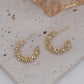 Boucles d'oreilles en or véritable plaqué or 14K, accessoires pour le travail quotidien des femmes