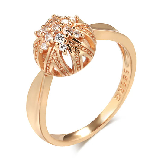 Bague en or véritable 18 carats avec diamants pour femmes - pierres précieuses