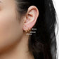 Vonmoos - Boucles d'oreilles twist, plaqué or véritable 14K