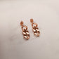 eManco – boucles d'oreilles Punk à maillons cubains pour femmes, bijoux en or véritable, boucle d'oreille, pendentif, cadeau