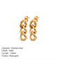 eManco – boucles d'oreilles Punk à maillons cubains pour femmes, bijoux en or véritable, boucle d'oreille, pendentif, cadeau