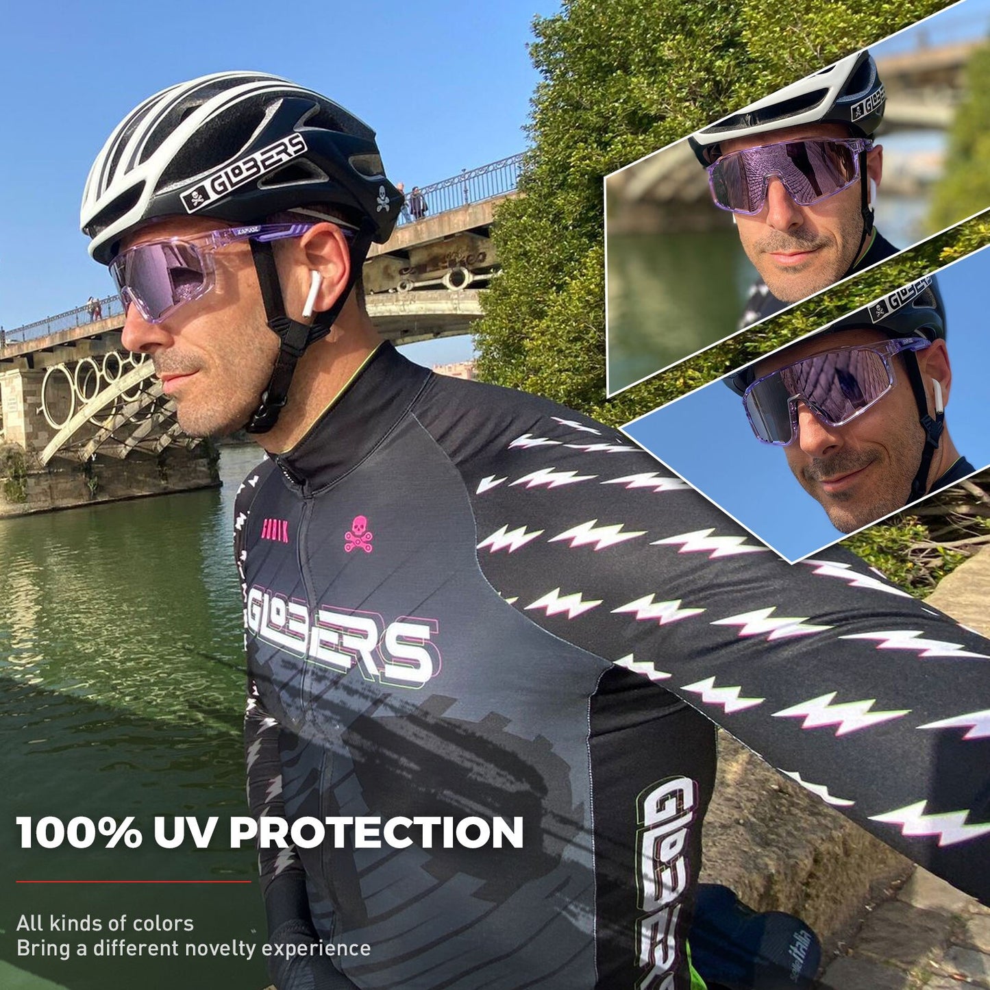 Lunettes de soleil de cyclisme polarisées pour hommes et femmes, lunettes de vélo VTT, lunettes de pêche en plein air, lunettes de vélo de route, UV400