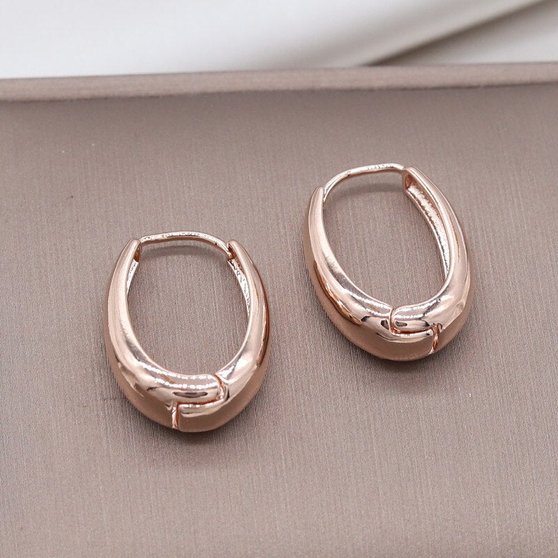 Boucles d'oreilles en or véritable plaqué or 14K, accessoires pour le travail quotidien des femmes