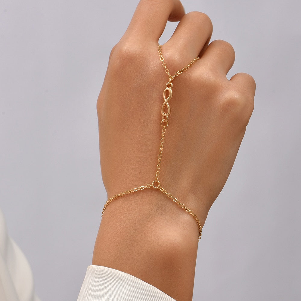 Pendentif chaîne Bracelet lien connecté plaqué or