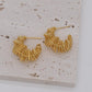 Boucles d'oreilles en or véritable plaqué or 14K, accessoires pour le travail quotidien des femmes