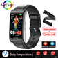 Bracelet connecté ECG + PPG pour hommes, montre intelligente de sport, capteur d'activité physique avec mesure du taux de sucre dans le sang, sans douleur et Non invasif, étanche IP68