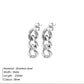 eManco – boucles d'oreilles Punk à maillons cubains pour femmes, bijoux en or véritable, boucle d'oreille, pendentif, cadeau