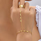 Pendentif chaîne Bracelet lien connecté plaqué or
