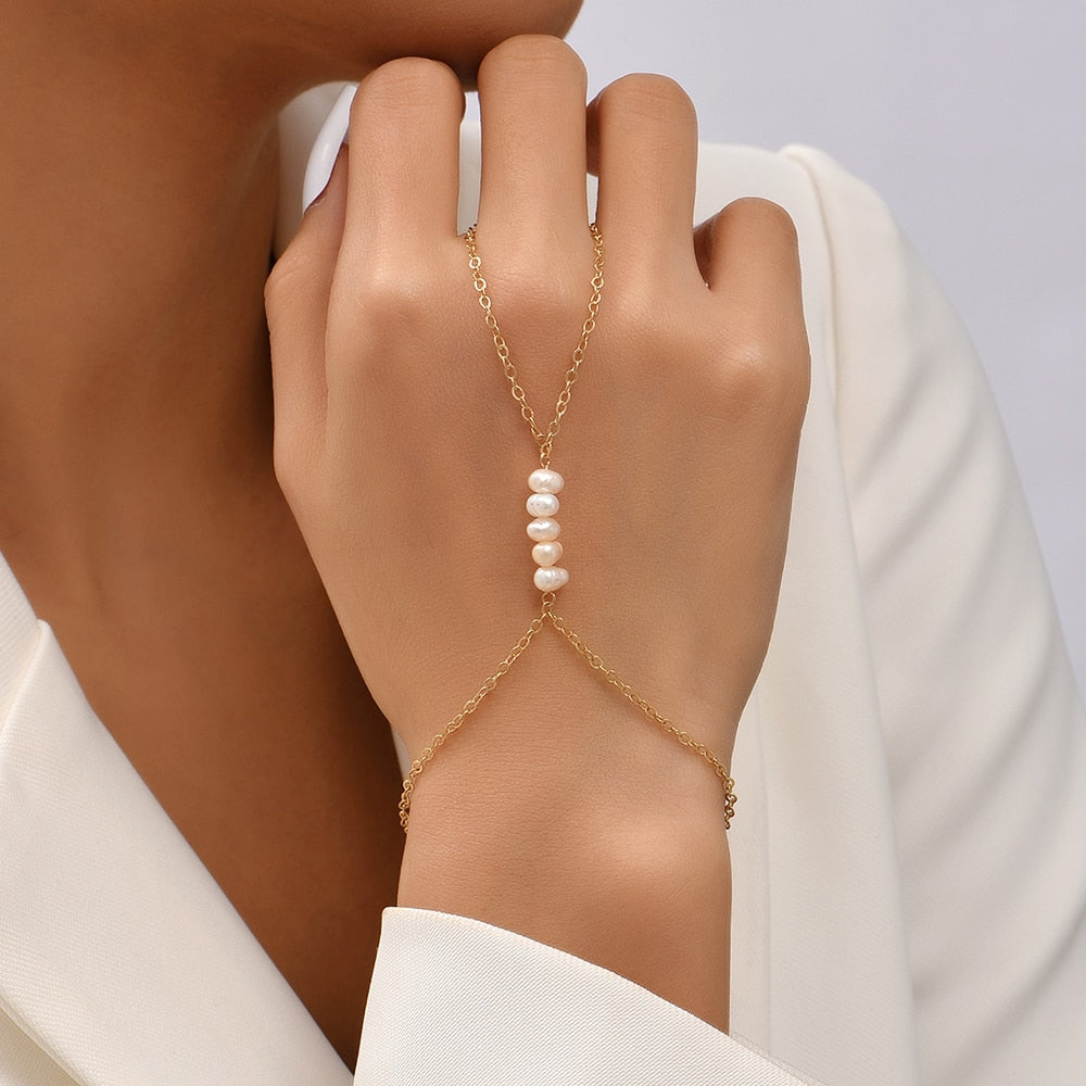 Pendentif chaîne Bracelet lien connecté plaqué or