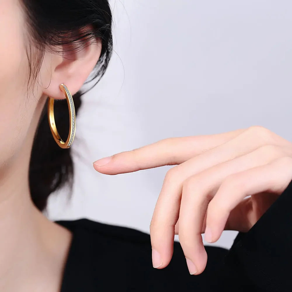 Boucles d'oreilles créoles plaquées or