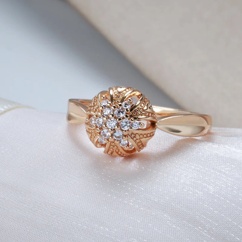 Bague en or véritable 18 carats avec diamants pour femmes - pierres précieuses