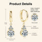 Boucles d'oreilles créoles en moissanite scintillantes RAPRGOLD pour femme