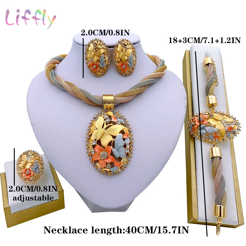 Collier africain Dubai, plaqué or