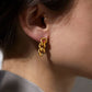 eManco – boucles d'oreilles Punk à maillons cubains pour femmes, bijoux en or véritable, boucle d'oreille, pendentif, cadeau