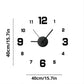 Horloge murale lumineuse 3D sans cadre, autocollants muraux, horloge silencieuse pour la maison, salon, bureau, décor de chambre à coucher