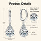 Boucles d'oreilles créoles en moissanite scintillantes RAPRGOLD pour femme