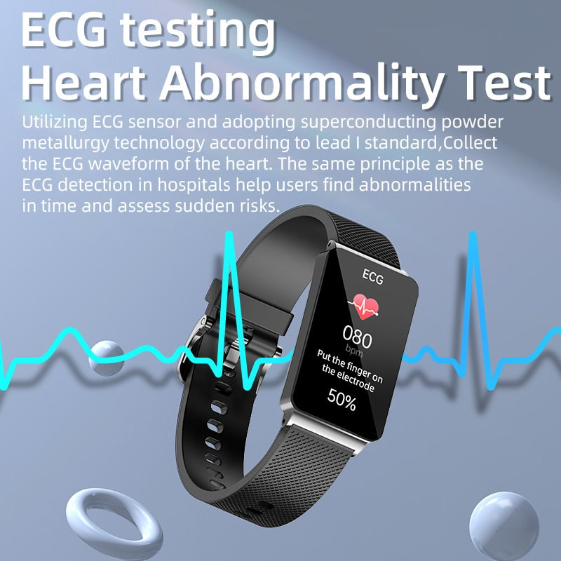 Bracelet connecté ECG PPG HRV, 2023 °, capteur d'activité physique avec suivi de la fréquence cardiaque, système de surveillance de la glycémie sans sang, Non invasif