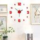 Horloge murale lumineuse 3D sans cadre, autocollants muraux, horloge silencieuse pour la maison, salon, bureau, décor de chambre à coucher