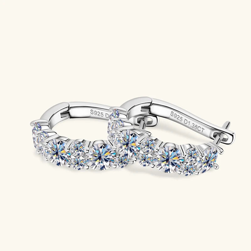 Boucles d'oreilles créoles en forme de U certifiées RAPRGOLD GRA pour femmes