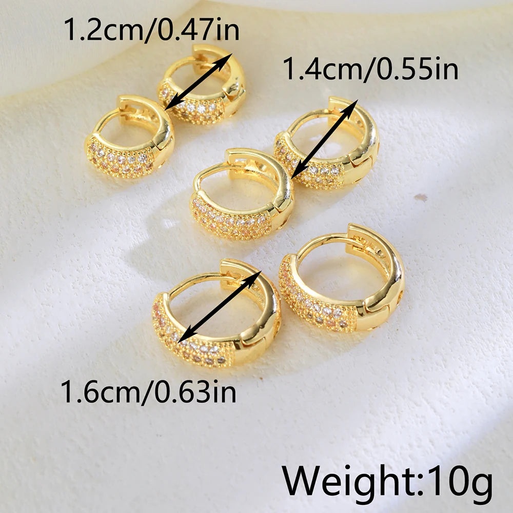 Petites boucles d"oreilles Dainty Huggie Hoop, plaqué or
