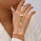 Pendentif chaîne Bracelet lien connecté plaqué or