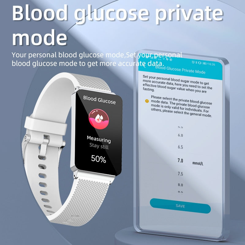 Bracelet connecté ECG PPG HRV, 2023 °, capteur d'activité physique avec suivi de la fréquence cardiaque, système de surveillance de la glycémie sans sang, Non invasif