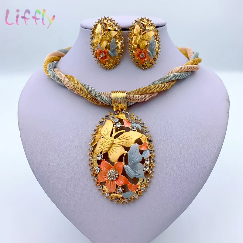 Collier africain Dubai, plaqué or