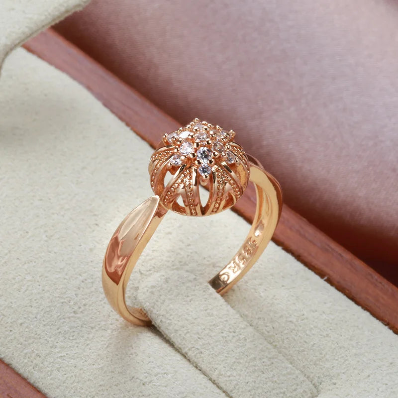 Bague en or véritable 18 carats avec diamants pour femmes - pierres précieuses