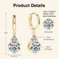 Boucles d'oreilles créoles en moissanite scintillantes RAPRGOLD pour femme