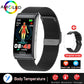 Bracelet connecté ECG + PPG pour hommes, montre intelligente de sport, capteur d'activité physique avec mesure du taux de sucre dans le sang, sans douleur et Non invasif, étanche IP68