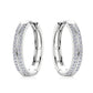 Boucles d'oreilles créoles RAPRGOLD GRA certifiées en moissanite pour femmes en argent sterling
