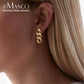 eManco – boucles d'oreilles Punk à maillons cubains pour femmes, bijoux en or véritable, boucle d'oreille, pendentif, cadeau