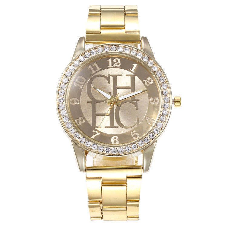 TVK – Montre-Bracelet de luxe pour femmes, en acier inoxydable doré et diamant, à Quartz
