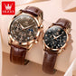 OLEVS – Montre de Couple pour hommes et femmes, cadran lumineux, calendrier, Date, luxe, Quartz, étanche, mode diamant