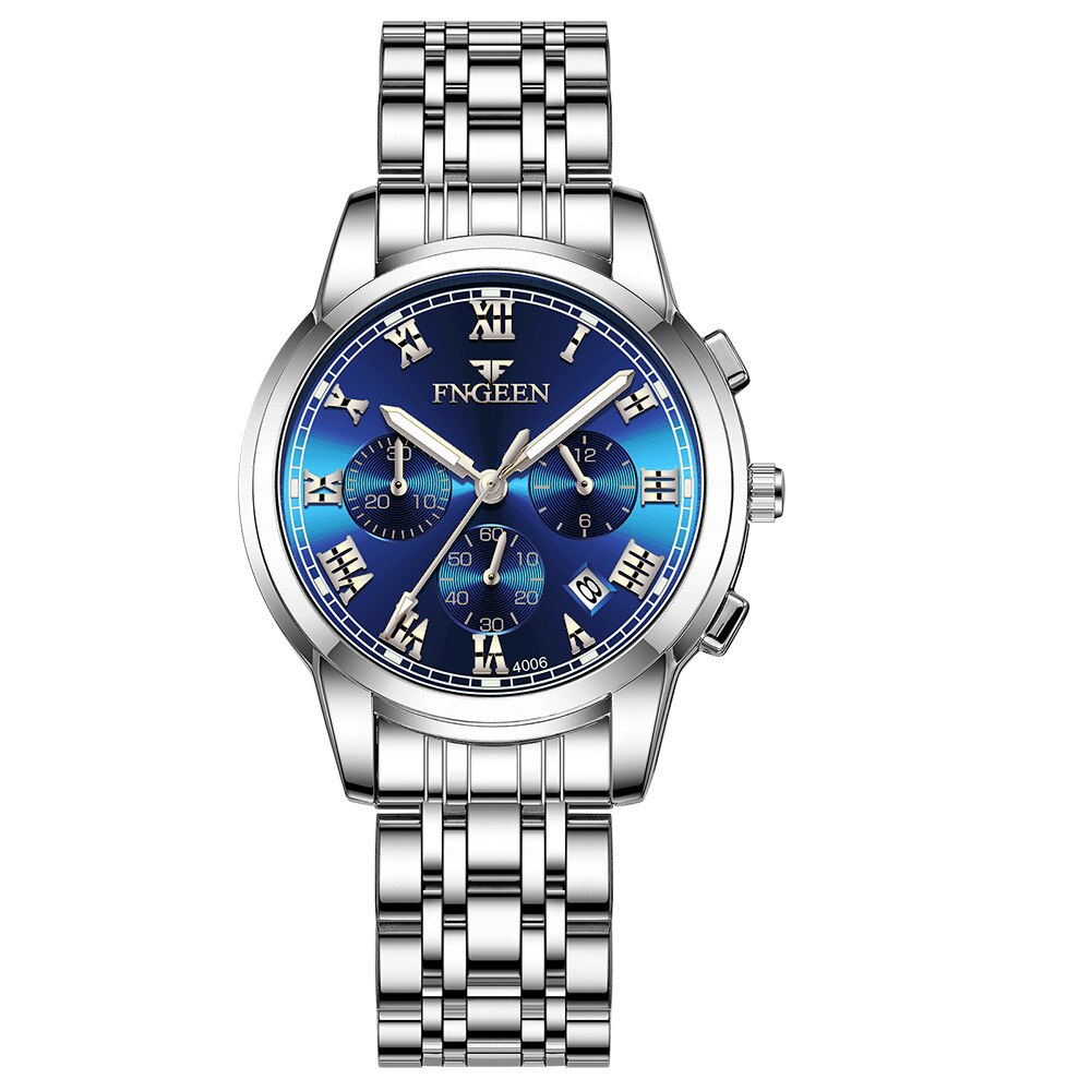 Montre de Luxe en Acier Inoxydable pour Homme et Femme, à Quartz