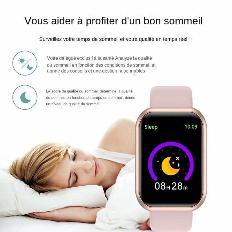 Montre fréquence cardiaque pression artérielle Sports Bluetooth homme, femme